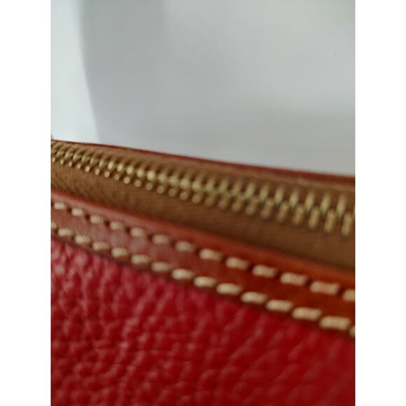 Dooney & Bourke Red Paige Sac Large Shoulder Bag Pebble Grain Leather Tassels - Picture 6 of 16